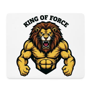 King of Force Lion Muscular Fitness - Mousepad (Querformat) - Weiß - Vorne