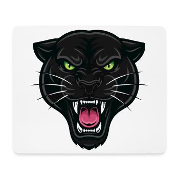 Schwarzer Panther Grüne Augen Stärke - Mousepad (Querformat) - Weiß - Vorne