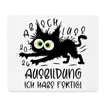 Training 2026 I'm done! Cat - Mouse Pad (horizontal) - white - Front