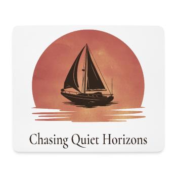 Chasing Quiet Horizons Sail Design - Mouse Pad (horizontal) - white - Front