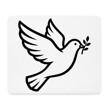 Friedenstaube Zweig Peace - Mousepad (Querformat) - Weiß - Vorne