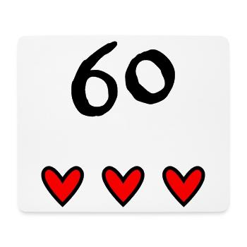 60. 60 JAHRE. 60-JÄHRIGES JUBILÄUM. 60. GEBURTSTAG. - Mousepad (Querformat) - Weiß - Vorne
