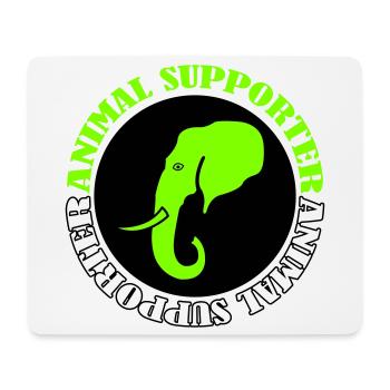  Elefant Tierunterstützer - Mousepad (Querformat) - Weiß - Vorne