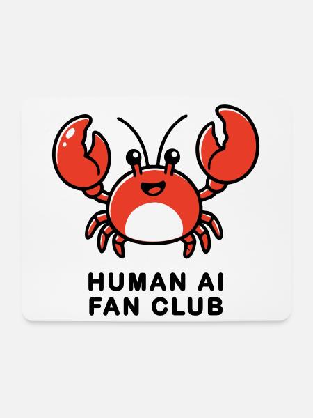 Human AI Fan Club - Mousepad (Querformat) - Weiß