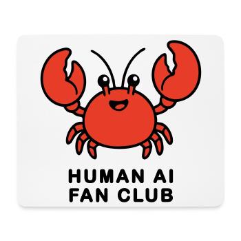 Human AI Fan Club - Mouse Pad (horizontal) - white - Front