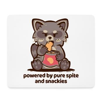 Powered by Pure Spite and Snackies - Mouse Pad (horizontal) - white - Front