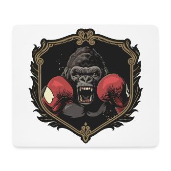 Boxeur Gorilla MMA - Tapis de souris (format paysage) - blanc - Devant