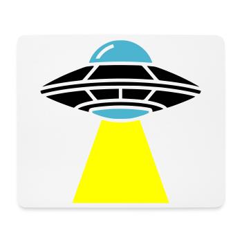 Vaisseau spatial extraterrestre OVNI Light - Tapis de souris (format paysage) - blanc - Devant