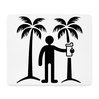 Party Urlaub Insel Symbol - Mousepad (Querformat) - Weiß - Vorne