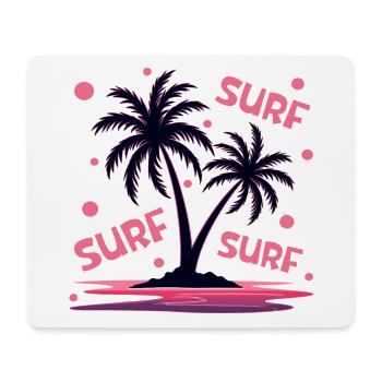 Surfing Palm Trees - Mouse Pad (horizontal) - white - Front