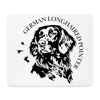 Chiens de chasse à poil long à poil long Pointers allemands Chiens Wilsigns - Tapis de souris (format paysage) - blanc - Devant