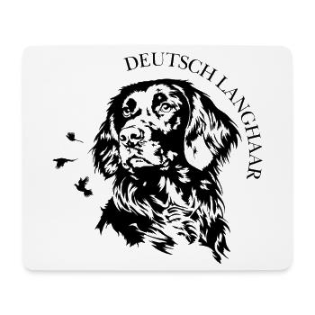 Deutsch Langhaar Portrait Jagdhunde Hunde Wilsigns - Mousepad (Querformat) - Weiß - Vorne