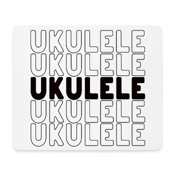 Ukulele typography - Mouse Pad (horizontal) - white - Front