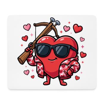 Funny Bowhunter Valentine's Day for Men - Mouse Pad (horizontal) - white - Front