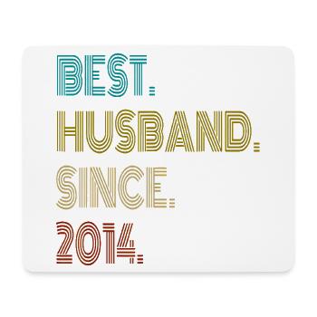  Best Husband Since 2014 Vintage - Mousepad (Querformat) - Weiß - Vorne