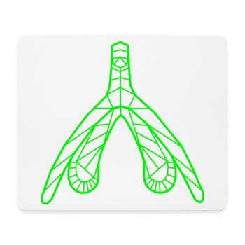 Klitoris_neongruen - Mouse Pad (horizontal) - white - Front