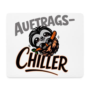 Auftrags Chiller Faultier Lustiges Büro Motiv - Mousepad (Querformat) - Weiß - Vorne