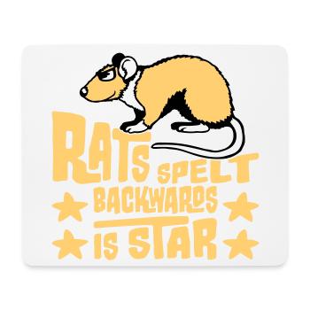 Rats Spelt Backwards Is Star Lustiger Ratte Spruch - Mousepad (Querformat) - Weiß - Vorne