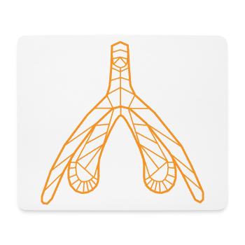 Klitoris_orange - Mouse Pad (horizontal) - white - Front