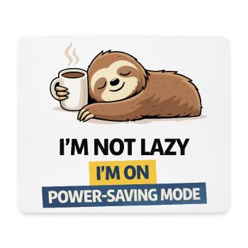 Sloth Power Saving Mode Tee - Mouse Pad (horizontal) - white - Front