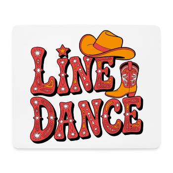 Line Dance Western Flair - Mousepad (Querformat) - Weiß - Vorne