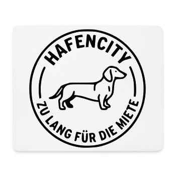 Hafen City Dackel Hamburg HH - Mousepad (Querformat) - Weiß - Vorne