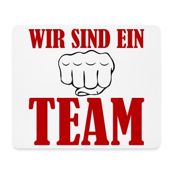Wir Sind Ein Team  - Mousepad (Querformat) - Weiß - Vorne