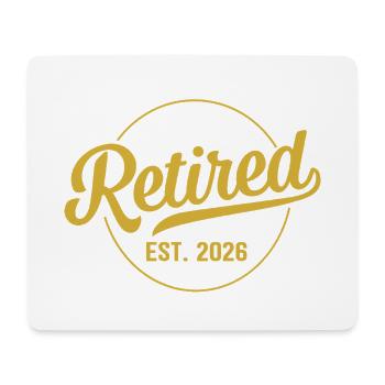Officially retired 2026 pension - Mouse Pad (horizontal) - white - Front