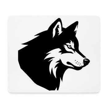 Wolf - Mousepad (Querformat) - Weiß - Vorne