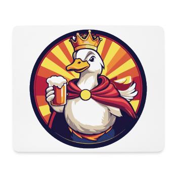 Gans Bier Lustig - Mousepad (Querformat) - Weiß - Vorne