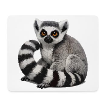 Illustration des Ringschwanz-Lemuren - Mousepad (Querformat) - Weiß - Vorne
