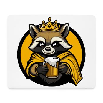 Raccoon Bière Drôle - Tapis de souris (format paysage) - blanc - Devant