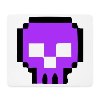 Pixel Totenkopf Game Over - Mousepad (Querformat) - Weiß - Vorne