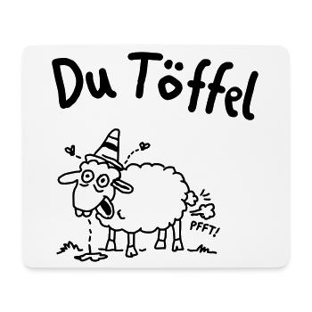 Du Töffel Moin Norddeutsch Tollpatsch - Mousepad (Querformat) - Weiß - Vorne