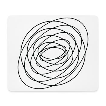 Cercle spiral abstrait enroulé - Tapis de souris (format paysage) - blanc - Devant
