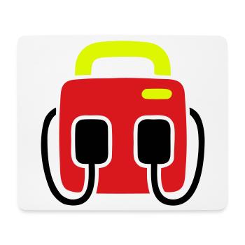 Defibrillator AED First Aid - Mouse Pad (horizontal) - white - Front