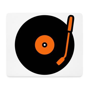 Retro Audio Schallplatte Tonarm - Mousepad (Querformat) - Weiß - Vorne