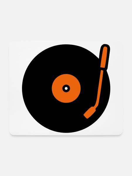 Retro Audio Vinyl Record Tonearm - Mouse Pad (horizontal) - white