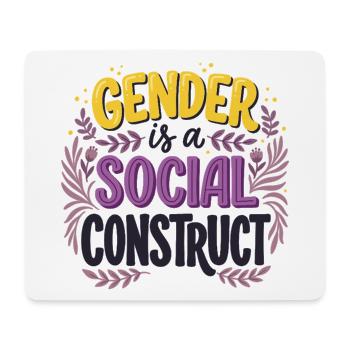 Pride Month LGBT -  Gender is a Social Construct - Mouse Pad (horizontal) - white - Front