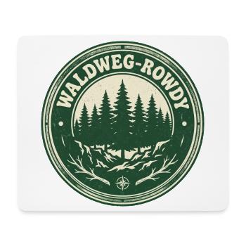 Waldweg-Rowdy: Vintage Outdoor-Motiv - Mousepad (Querformat) - Weiß - Vorne