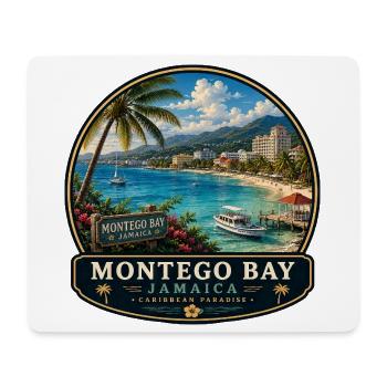 Montego Bay Jamaica Caribbean Vacation Beach Palms - Mouse Pad (horizontal) - white - Front