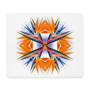 Mandala Paradiesvogelblume Abstrakte Tropical Art - Mousepad (Querformat) - Weiß - Vorne