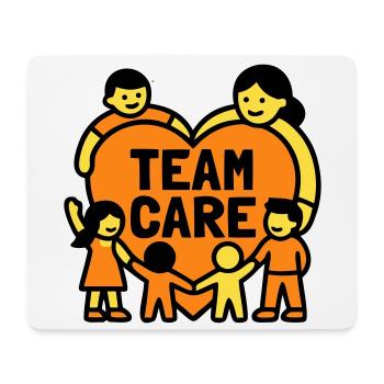 Team Care Herz Kita Wappen - Mousepad (Querformat) - Weiß - Vorne