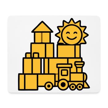 Building Blocks Railway Toys - Mouse Pad (horizontal) - white - Front