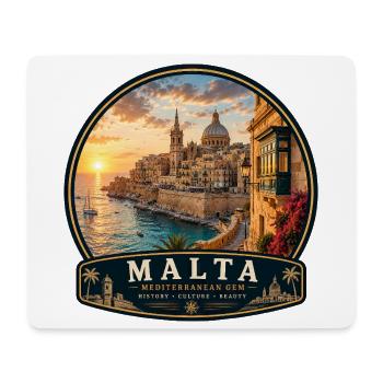 Malta Valletta Kolonialstil Urlaub Mittelmeer  - Mousepad (Querformat) - Weiß - Vorne