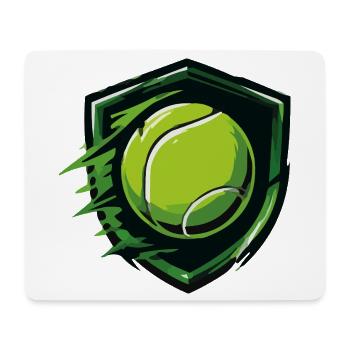 Bouclier de tennis dans le style dynamique - Tapis de souris (format paysage) - blanc - Devant
