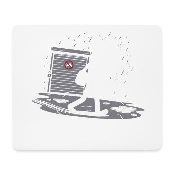 Pas de vélo sous la pluie aujourd’hui - Tapis de souris (format paysage) - blanc - Devant