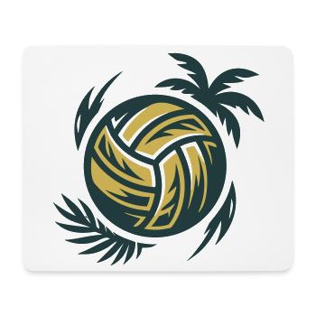 Tournoi de Beach Volleyball Wave Sunset - Tapis de souris (format paysage) - blanc - Devant