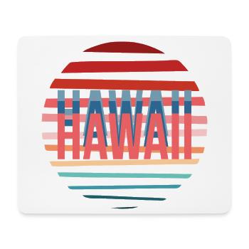 Hawaii retro sun - Mouse Pad (horizontal) - white - Front