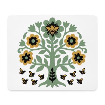 Arborvitae Bees Beekeeper Nature Conservation Cottagecore - Mouse Pad (horizontal) - white - Front